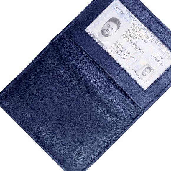 Genuine Leather Men Bifold Mini ID Holder Credit Card Case Organizer - Picture 4 of 7